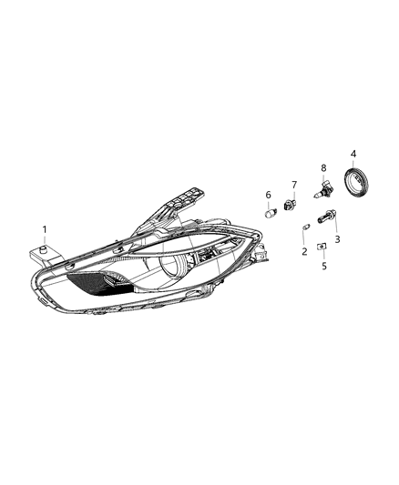 2016 Dodge Dart Parts, Lamps Service Diagram 1 - Thumbnail