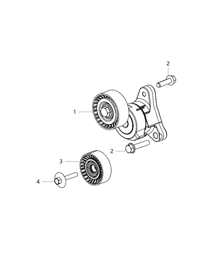 2021 Jeep Cherokee Pulley & Related Parts Diagram 2 - Thumbnail