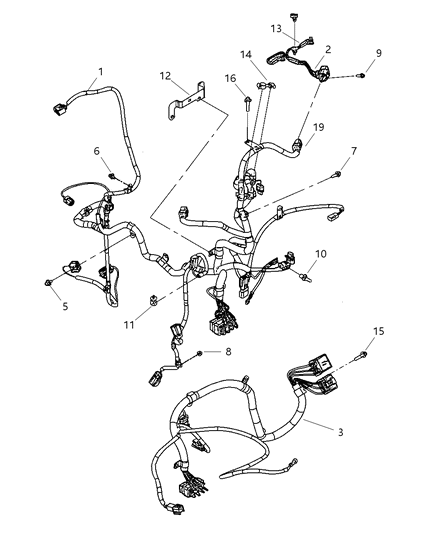 2004 Dodge Ram 1500 Bracket Engine Wiring Diagram for 5086963AA