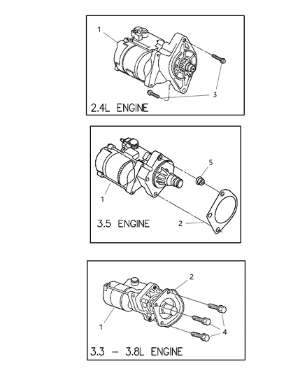 2002 Dodge Caravan Starter Engine Diagram for RC0S7760