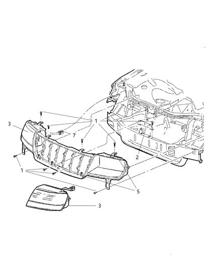 2003 Jeep Grand Cherokee Lamp Headlamp Parking And Turn Diagram for 55155129AC
