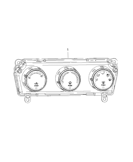 2011 Dodge Challenger Control A/C And Heater Diagram for 55111463AC