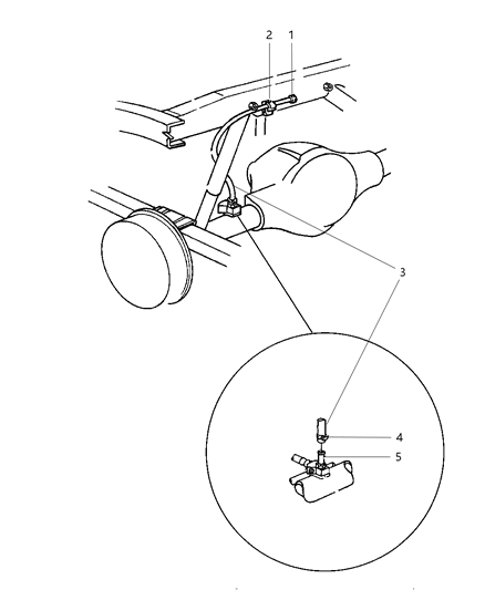 2000 Dodge Ram 3500 Quad & Club Cab Vent, Rear Axle Diagram