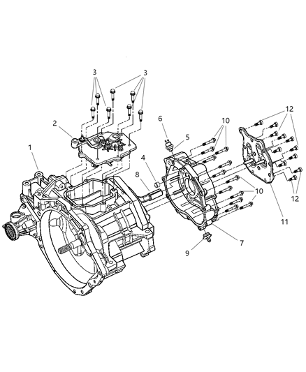 2003 Chrysler Sebring Switch Back Up Lamp Diagram for 5080774AA