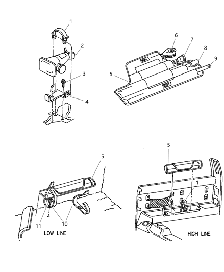 1998 Dodge Ram 3500 Wrench Diagram for 52020339AA