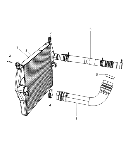 2005 Dodge Ram 3500 Cooler Package Charge Air Diagram for 5170704AD