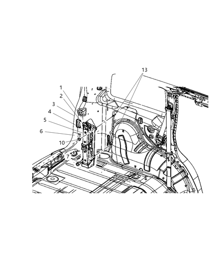 2007 Dodge Nitro Jack Diagram for 55366972AA