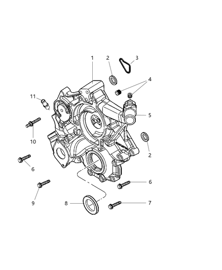 2006 Jeep Commander Timing Cover Diagram 1 - Thumbnail