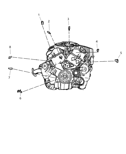 2004 Dodge Intrepid Sensors - Engine Diagram 1 - Thumbnail