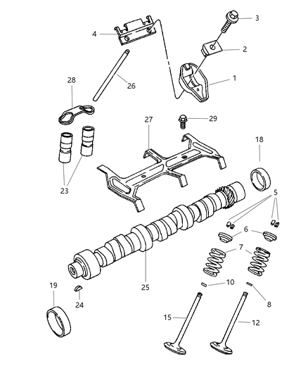 1999 Dodge Durango Camshaft & Valves Diagram 1 - Thumbnail