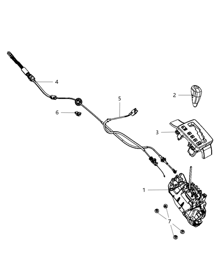 2008 Chrysler Pacifica Shift Control Cable Diagram for 4683978AE