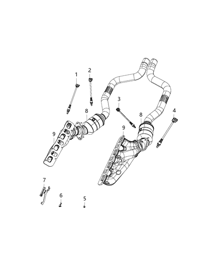 2017 Dodge Challenger Oxygen Sensors Diagram 2 - Thumbnail