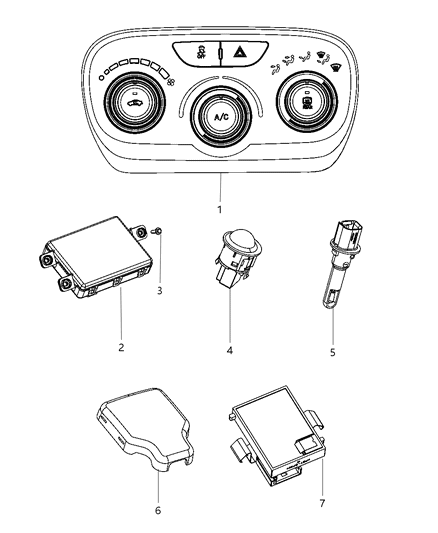 2016 Dodge Dart Heater Control Diagram for 1TQ78DX9AJ