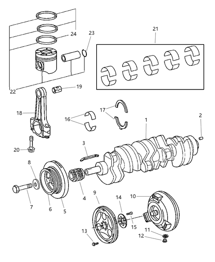 2005 Dodge Sprinter 2500 Rod Connecting Diagram for 5117318AA