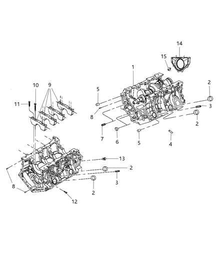 2009 Dodge Journey Cylinder Block & Hardware Diagram 4 - Thumbnail