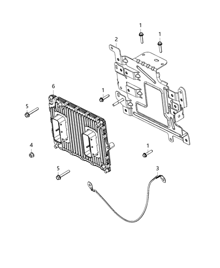 2021 Jeep Gladiator Modules, Engine Compartment Diagram 1 - Thumbnail