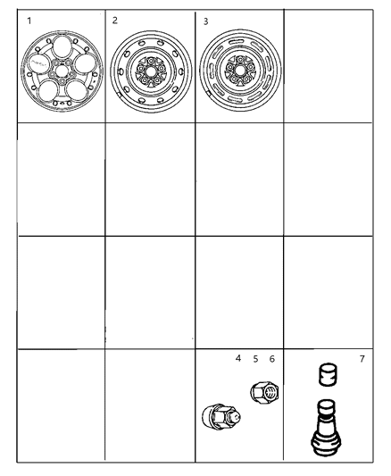 1997 Dodge Neon Wheel, Silver Diagram for PL54PAK