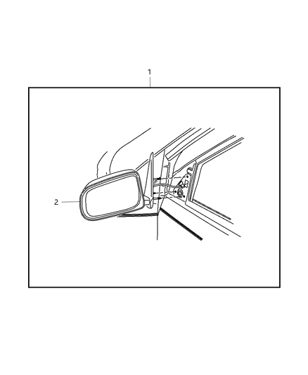 2009 Dodge Durango Mirror Outside Rearview Diagram for 82210283