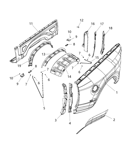 2016 Ram 3500 Pickup Pick Up Box Diagram 2 - Thumbnail