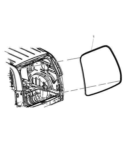 2015 Ram C/V Weatherstrips - Liftgate Diagram