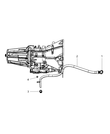 2009 Jeep Wrangler Oil Filler Tube & Related Parts Diagram 1 - Thumbnail