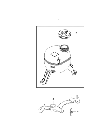 2020 Jeep Renegade Coolant Recovery Bottle Diagram 3 - Thumbnail