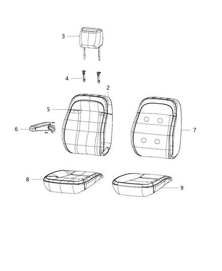 2020 Ram ProMaster 2500 Front Seat - Bucket - Driver Diagram