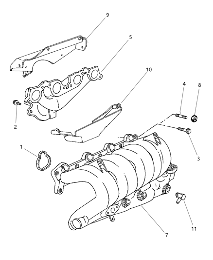 1997 Dodge Neon Manifolds Diagram 2 - Thumbnail