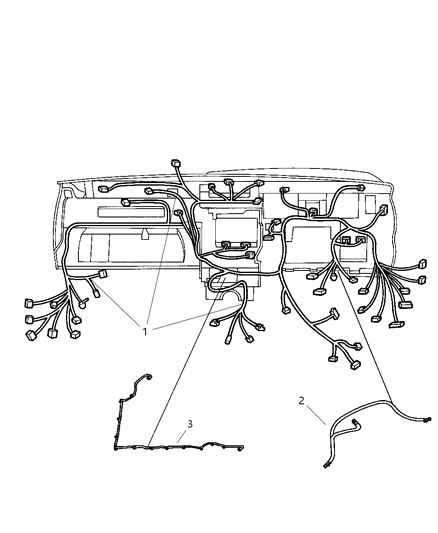 2008 Jeep Grand Cherokee Wiring Instrument Panel Diagram for 56048149AF