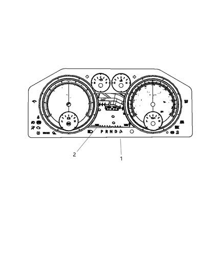 2010 Dodge Ram 1500 Cluster Instrument Panel Diagram for 68061310AB