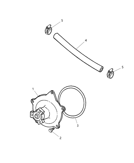 2001 Chrysler Prowler Water Pump & Related Parts Diagram