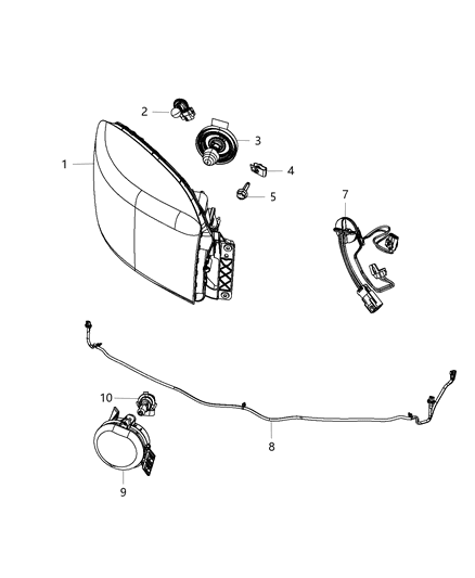 2018 Ram 3500 Cab Chassis Lamps, Front Diagram 2 - Thumbnail