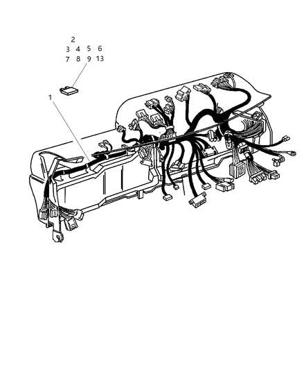 2001 Dodge Ram 2500 Wiring Instrument Panel Diagram for 56045768AF
