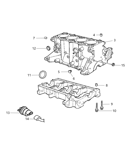 2006 Chrysler Sebring Cylinder Block Diagram 3 - Thumbnail