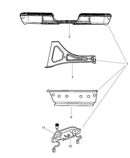 2001 Dodge Ram 3500 Regular Cab Step Bumper Diagram