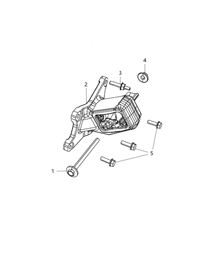 2013 Jeep Wrangler Engine Mounting Right Side Diagram 2 - Thumbnail