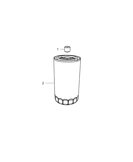 2011 Ram 3500 Pickup Engine Oil Filter & Adapter Diagram