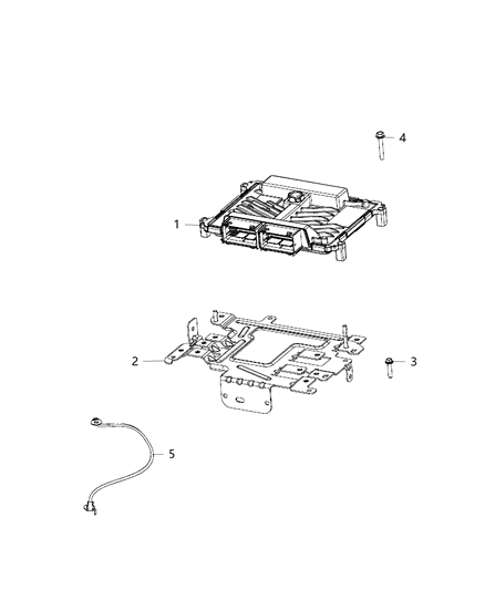 2019 Jeep Wrangler Module, Powertrain Control Diagram 1 - Thumbnail