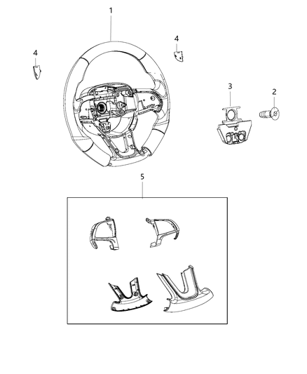 2019 Dodge Durango Steering Wheel Assembly Diagram 2 - Thumbnail