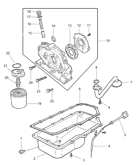 2006 Dodge Stratus Indicator Engine Oil Level Diagram for 4792437AB