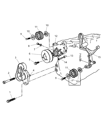 2000 Jeep Grand Cherokee Drive Pulleys Diagram 3 - Thumbnail