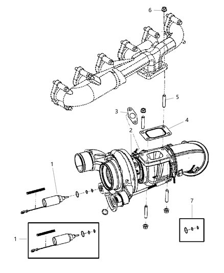 2007 Dodge Ram 3500 Pickup Turbocharger Diagram 1 - Thumbnail