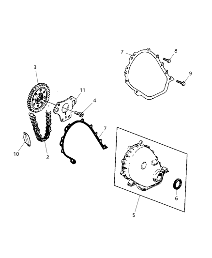 2004 Jeep Grand Cherokee Timing Belt & Cover Diagram 1 - Thumbnail