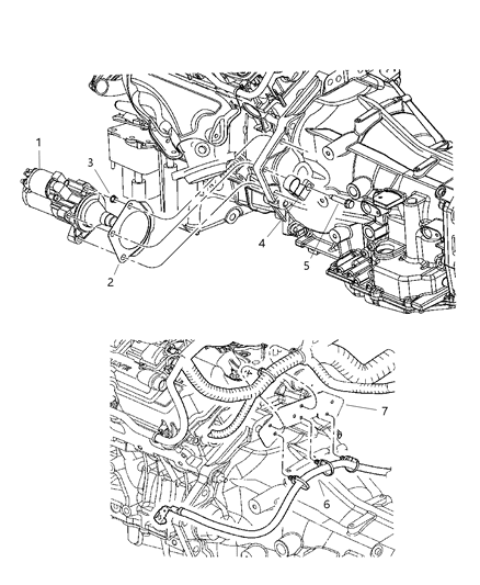 2006 Dodge Magnum Starter Spacer Diagram for 4593525