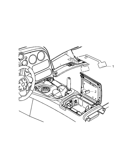 2017 Dodge Viper Instrument Panel of Labels Diagram