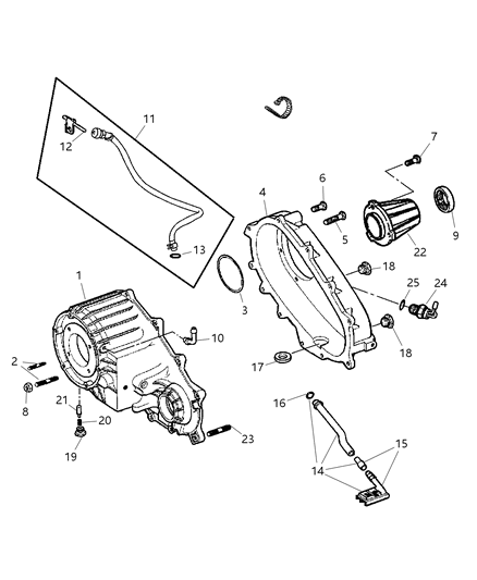 2007 Jeep Liberty Transfer Case & Related Parts Diagram 2 - Thumbnail