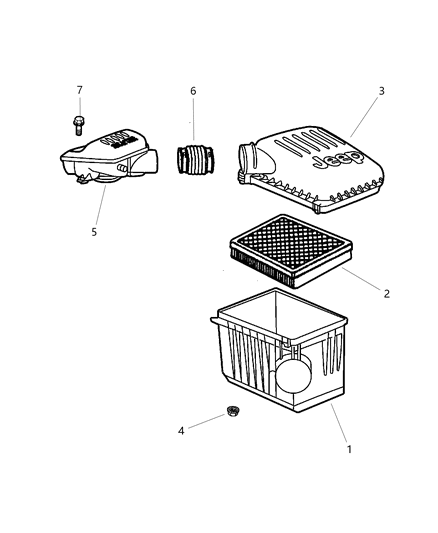 2001 Jeep Grand Cherokee Air Cleaner Diagram 1 - Thumbnail