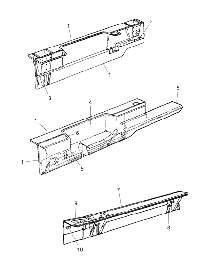 2000 Dodge Ram Wagon Stepwell - Sliding Door Diagram