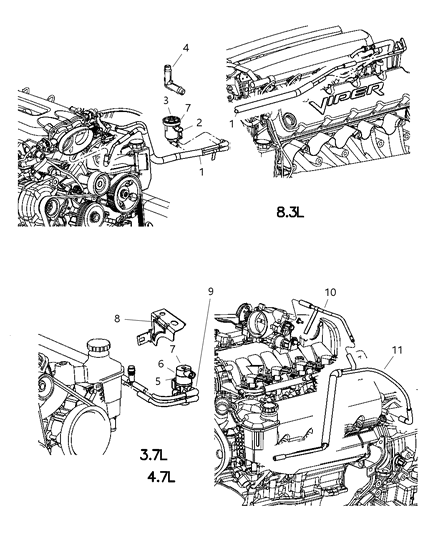 2004 Dodge Ram 1500 Solenoid Bracket Diagram for 52121114AA