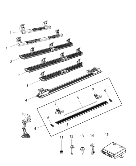 2019 Ram 3500 Module Controller Power Side Step Module Diagram for 68367399AE